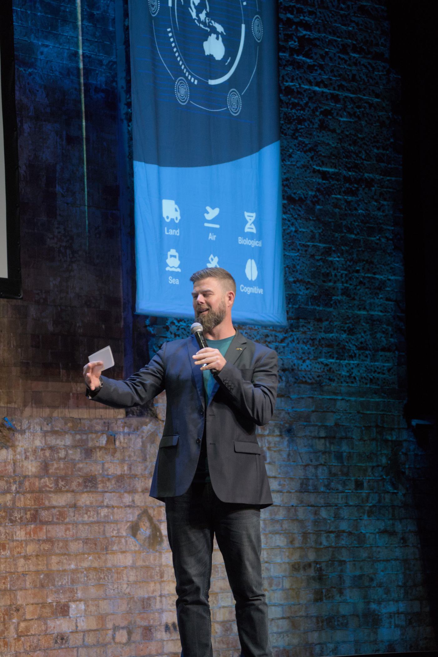 Master of ceremonies at a community run conference
